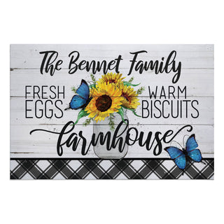 Country Farmhouse Personalized Thin Doormat