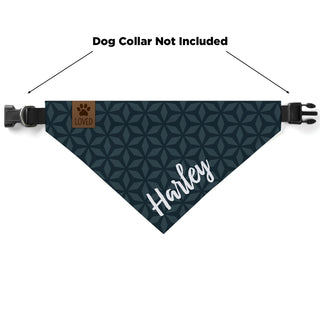 Navy Pattern Personalized Pet Bandana