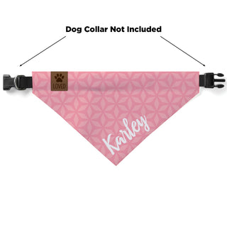 Pink Pattern Personalized Pet Bandana