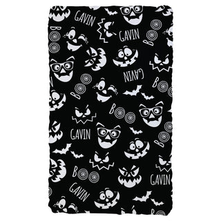 Halloween Faces Personalized Fuzzy Blanket