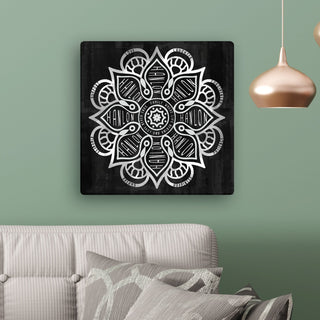 Family mandala 16x16 canvas with a quote and name 