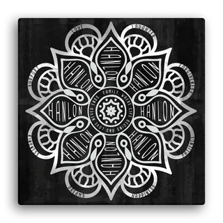 Family Mandala Personalized 16x16 Canvas