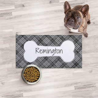 Plaid bone pet mat 