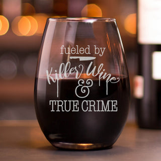 True crime wine glass