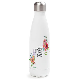 Floral Bridal Party Personalized Stainless Steel Water Bottle