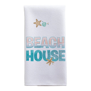 Beach House Personalized Waffle Tea Towel