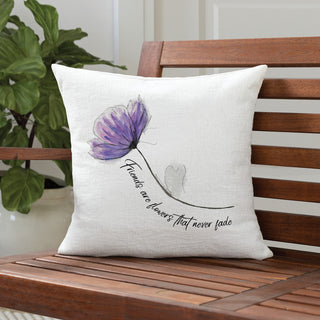 Write Your Own Purple Flower Personalized 17" Throw Pillow