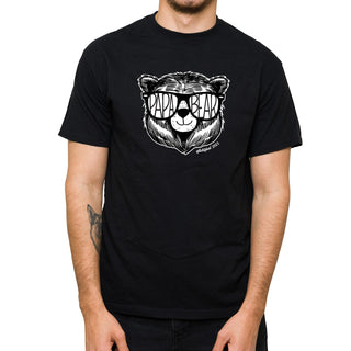 Papa bear face with glasses t-shirt 
