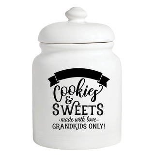 Grandma's Cookies & Sweets Personalized Cookie Jar