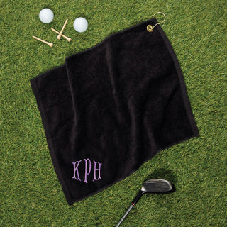 Embroidered golf towel with monogram 