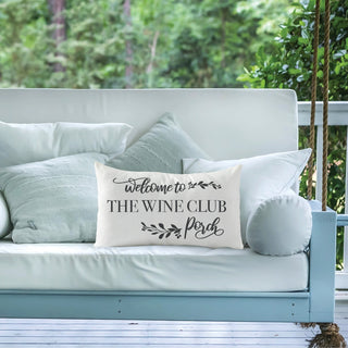 Welcome To Our Porch Personalized Lumbar Throw Pillow