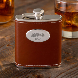 Any message here leather flask