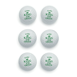 King of the Green Personalized Golf Ball - Set of 6