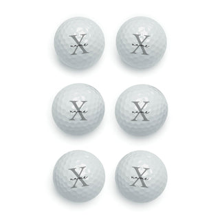 Initial and Name Personalized Golf Ball - Set of 6