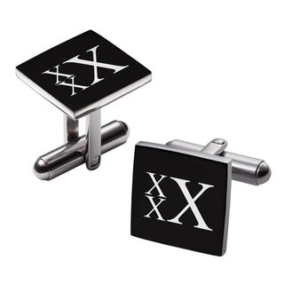 Stacked Monogram Personalized Square Cuff Links