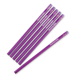 Your Message Personalized Gemstone Purple Pencil - Set of 6