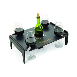 Drinks are Served Personalized Black Wood Tray