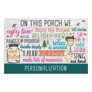 On This Porch Personalized Standard Doormat