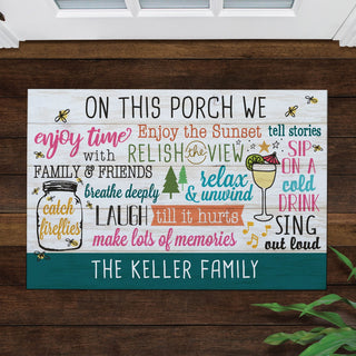 On This Porch Personalized Standard Doormat