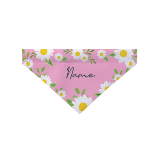 Daisy Pattern Personalized Pet Bandana