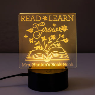 Read Learn Grow Personalized Acrylic LED Night Light
