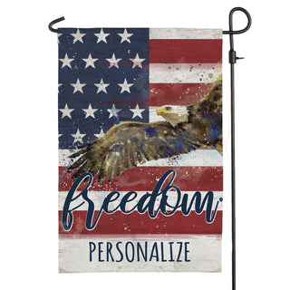 American Flag Freedom Eagle Personalized Garden Flag