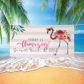 Today is FLAMAZING! Personalized Velour Beach Towel