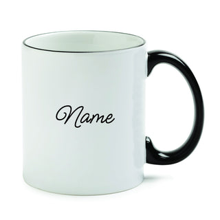 Little Coffee and Jesus White Coffee Mug with Black Rim and Handle-11oz