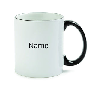 Sister Meaning White Coffee Mug with Black Rim and Handle-11oz