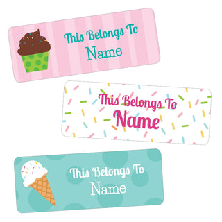 This Belongs To Sweet Treats Personalized Weather Resistant Label - 60 count