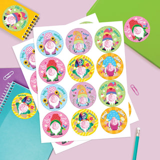 Bubble gum gnome sticker set