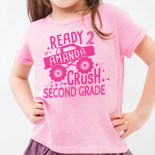 Ready 2 Crush School Personalized Pink T-Shirt