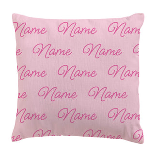 My Name Pink Personalized 14x14 Throw Pillow