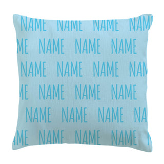 My Name Blue Personalized 14x14 Throw Pillow