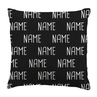 My Name Black Personalized 14x14 Throw Pillow