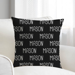 My name 17x17 throw pillow in black 