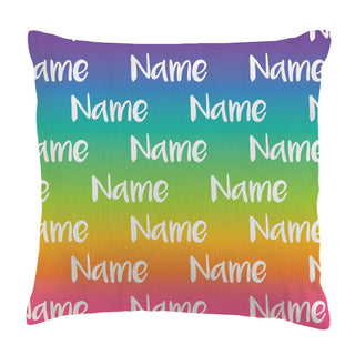 My Name Rainbow Personalized 17x17 Throw Pillow