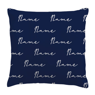 My Name Navy Personalized 14x14 Throw Pillow