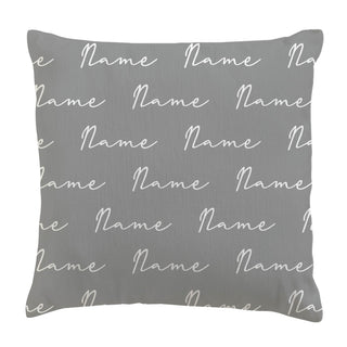 My Name Gray Personalized 14x14 Throw Pillow