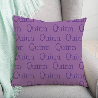 My name 14x14 throw pillow in purple