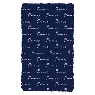 My Name Navy Personalized Fuzzy Blanket