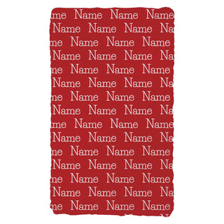 My Name Red Personalized Fuzzy Blanket