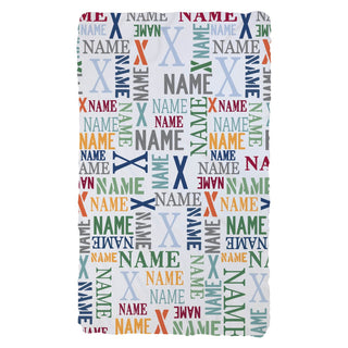 Boy's Name Pattern Personalized Fuzzy Blanket