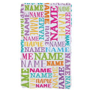 Girl's Name Pattern Personalized Fuzzy Blanket