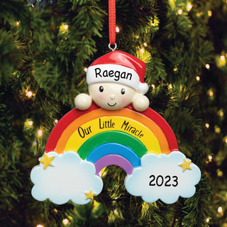 Rainbow Baby Personalized Ornament