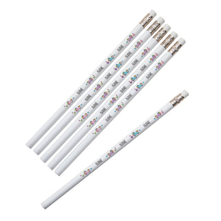 Sweet Unicorn Personalized White Pencil - Set of 6