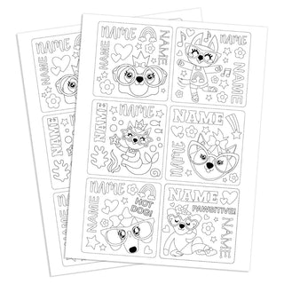 DIY Cutie Dog Personalized Sticker Set - Set of 12