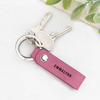 Name pink key ring