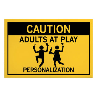 Adults at Play Personalized Thin Doormat