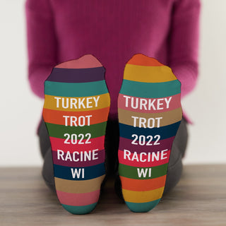 Striped Turkey Personalized Adult Tube Socks